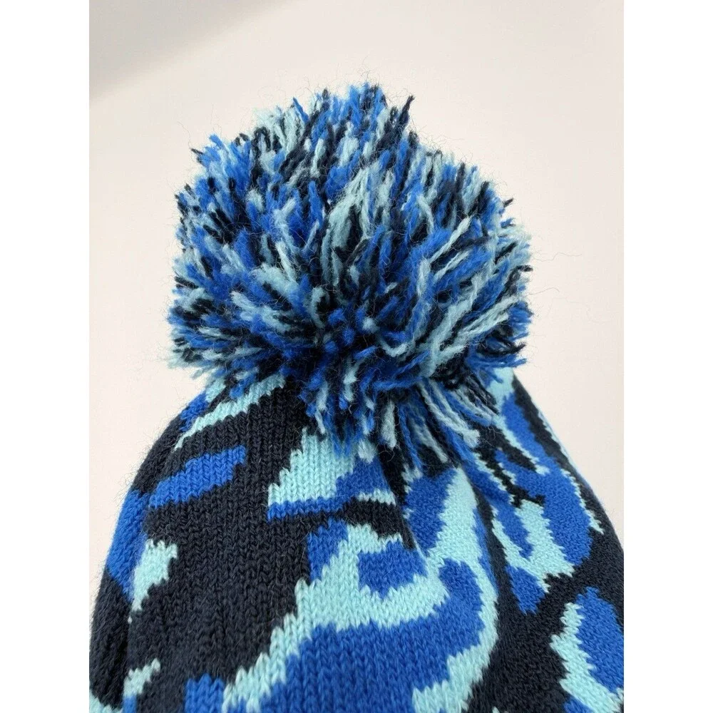 Jordan Jumpman Youth Pom Beanie Hat Blue Camo Midnight Navy NWT Size 8/20